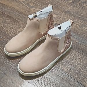 Girls Surry Sneaker Boot by Report Pink Glitter 3